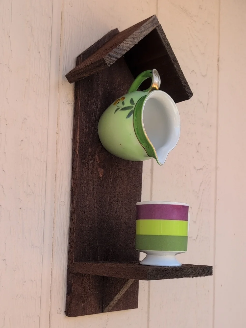 Rustic Wooden Handmade Bird Feeder Green With Envy
